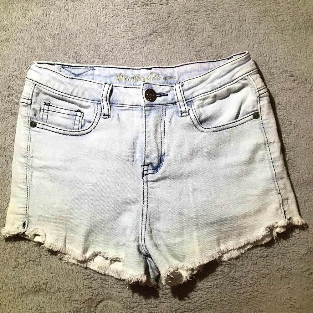 High Waisted Acid Wash Jean Shorts